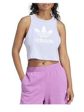 adidas Women's Lavender Cropped Tank Top
